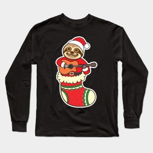 Sloth Xmas Stocking Long Sleeve T-Shirt